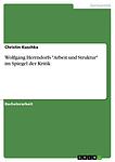 Cover of 'Arbeit Und Struktur' by Wolfgang Herrndorf