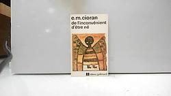 Cover of 'De L'inconvénient D'être Né' by Emil Cioran