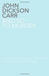 Cover of 'And So To Murder' by John Dickson Carr