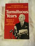 Cover of 'Tumultuous Years' by Robert J. Donovan