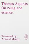 Cover of 'On Being And Essence' by Thomas Aquinas