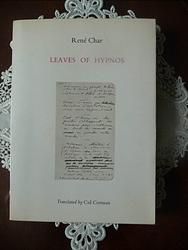 Cover of 'Leaves of Hypnos' by René Char