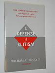 Cover of 'In Defense Of Elitism' by William A. Henry III