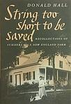 Cover of 'String Too Short To Be Saved' by Donald Hall