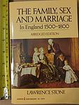 Cover of 'The Family, Sex and Marriage in England 1500-1800' by Lawrence Stone