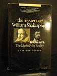 Cover of 'The Mysterious William Shakespeare: The Myth and the Reality' by Charlton Ogburn