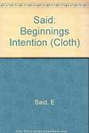 Cover of 'Beginnings' by Edward W. Said