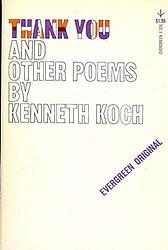 Cover of 'Thank You and Other Poems' by Kenneth Koch
