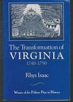 Cover of 'The Transformation of Virginia, 1740-1790' by Rhys L. Isaac