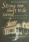 Cover of 'String Too Short To Be Saved' by Donald Hall