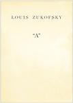 Cover of 'A' by Louis Zukofsky