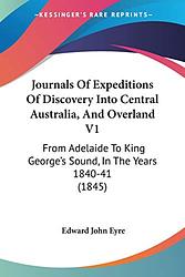 Cover of 'Journals Of Expeditions Of Discovery Into Central Australia' by Edward John Eyre